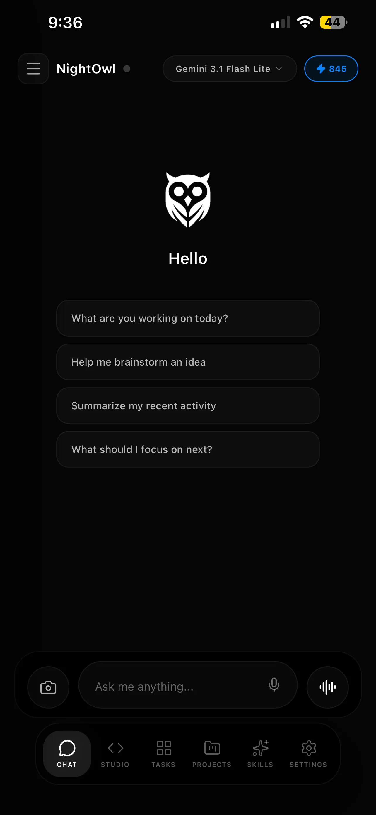 Olana AI screenshot